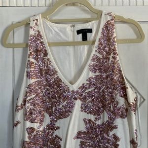 Jcrew sequined dress. Size 8. Worn one time for wedding. Linen material.